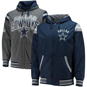 NEW Dallas Cowboys Size XXL Reversible Full-Zip Jacket G-III Sports Fast Pace